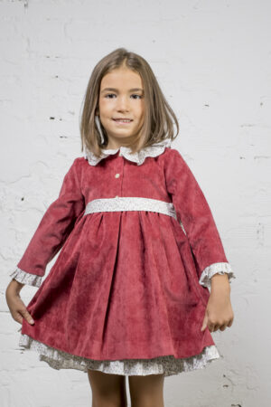 Vestido Isabel microp burdeos Elsa